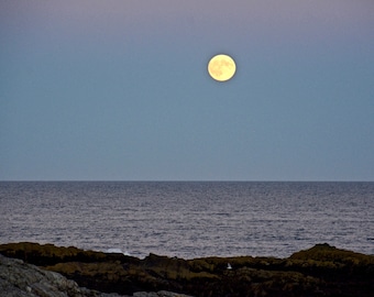 Blood Moon Photo Print - Blood Moon Rising Over The Cove  32-0228