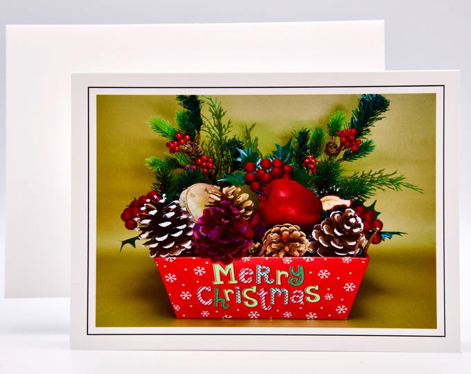 Christmas Holiday Cards - Set of 8 with Envelopes - Merry Christmas Tray - 81-5714