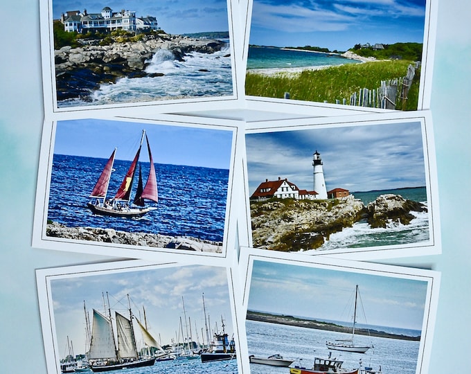 Coastal-Nautical Note Cards - Blank Note Cards - Maine Coast  60-0060