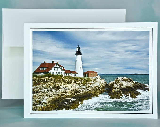 Lighthouse Note Card - Portland Head Light - Blank Note Card  71-2005