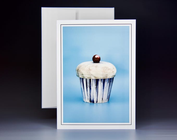 Cupcake Note Card - Celebratory Cupcake Blank Note Card