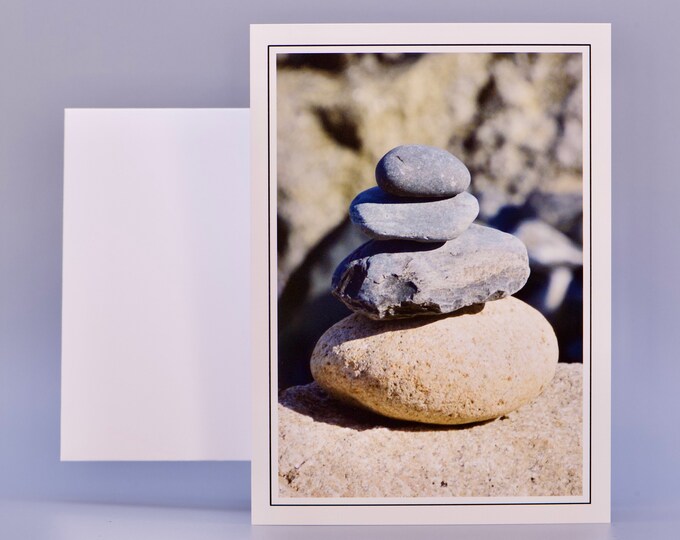 Blank Note Card - Coastal Cairn - Coastal Art Series  71-9113