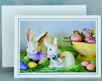 Easter Spring Note Card - Blank Note Card - Easter Greeting Card - Easter Bunnies  71-0865