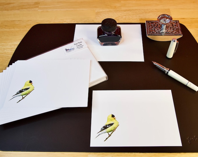 Nature Inspired FLAT notecards with envelopes, 10 ct. - American Goldfinch - 41-0040