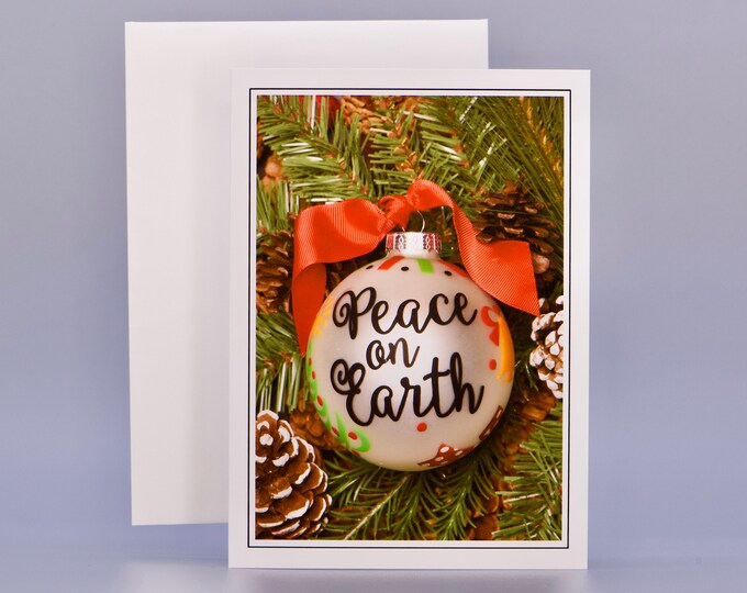 Christmas Holiday Cards - Single or Set of 8 - Peace on Earth  75-5444LP