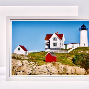 Lighthouse Note Card - Nubble Light House - Blank Note Card  71-0082