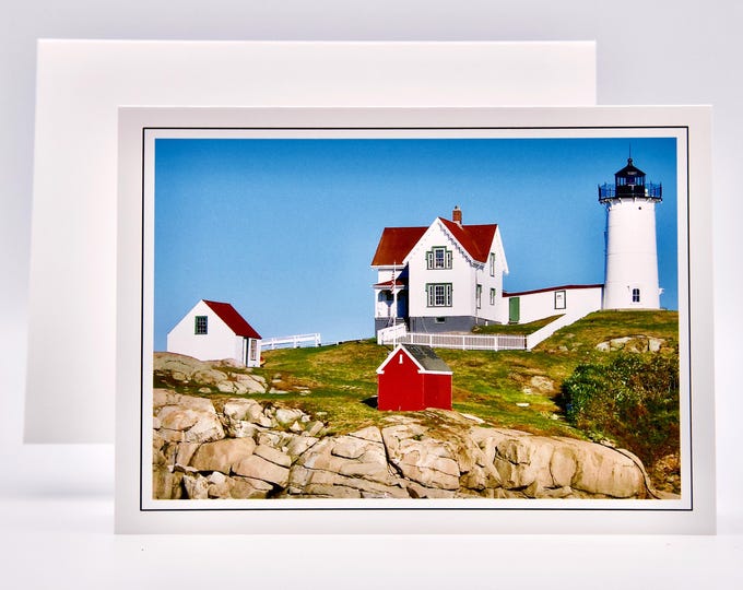 Lighthouse Note Card - Nubble Light House - Blank Note Card  71-0082