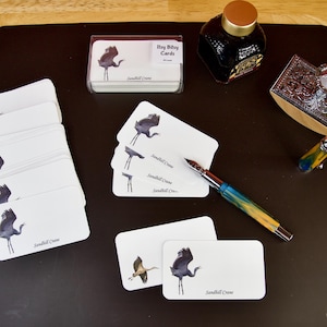 Tarjetas pequeñas - "Itsy Bitsy Cards" - Tarjetas de tamaño personal - 50 unidades - Grulla canadiense - Graznido - 22-0030