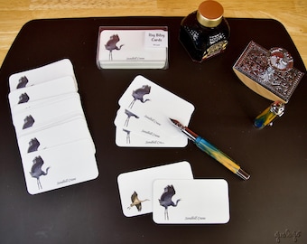 Small Note Cards - “Itsy Bitsy Cards” - Personal Size Notecards - 50 ct. - Sandhill Crane - Squawking - 22-0030