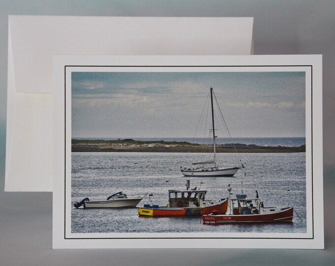 Coastal Note Card - Blank Note Card - Work, Pleasure Boats  71-1974N