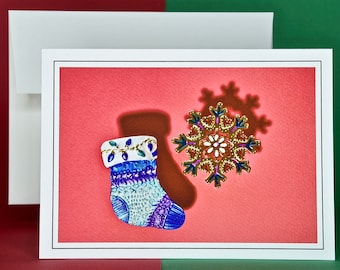 Christmas Cards - Set of 8 - Spotlight on Holiday Pins  81-4922