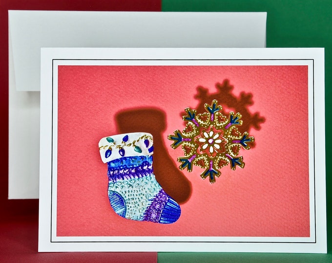 Christmas Cards - Set of 8 - Spotlight on Holiday Pins
