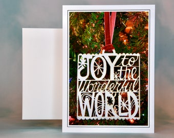 Christmas Card - Set of 8 with Envelopes - Joy to the Wonderful World  81-5113
