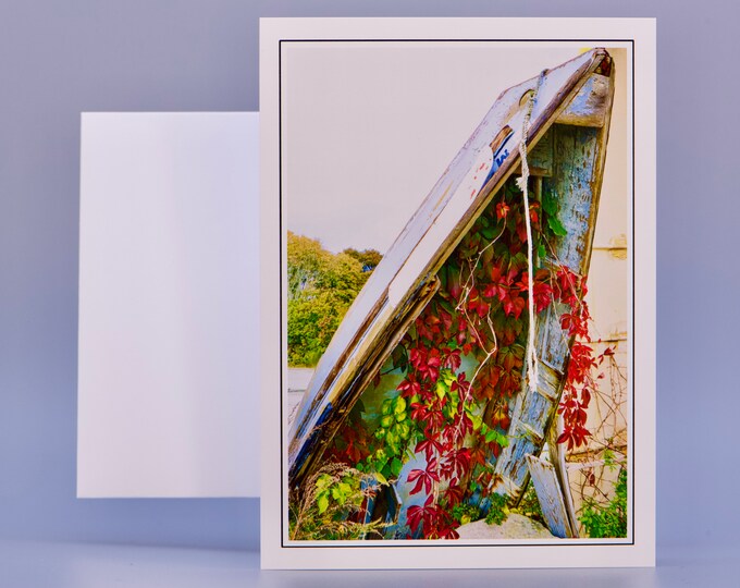 Blank Note Card - "Old Skiff" - Coastal Art   71-9046