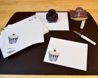 Whimsically Inspired FLAT notecards with envelopes, 10 ct. - Celebratory Cupcake - 41-0010
