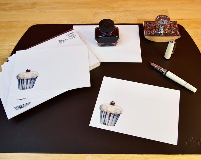 Whimsically Inspired FLAT notecards with envelopes, 10 ct. - Celebratory Cupcake - 41-0010