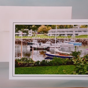Coastal Photo Note Card - Blank Note Card - Perkin&#39;s Cove View - Maine  71-7018AN