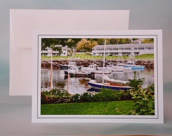 Coastal Photo Note Card - Blank Note Card - Perkin's Cove View - Maine  71-7018AN