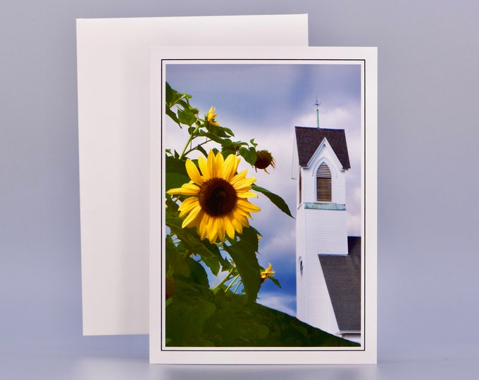 Sunflower Steeple Note Card - Blank Note Card  71-9291