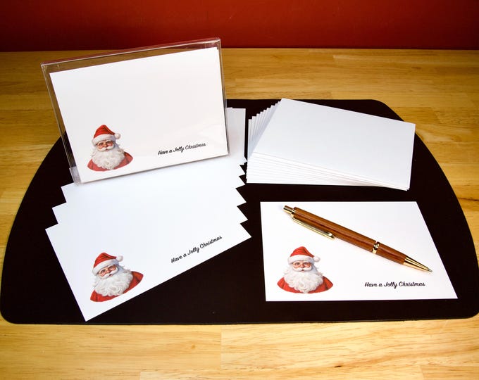 Holiday Flat Cards - Nostalgic Santa - Set of 10 with Envelopes - 40-0100