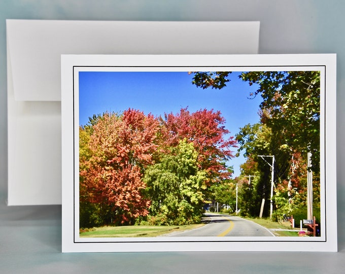 Autumn - Fall Photo Note Card - Blank Note Card - An Autumn Drive  53-0010