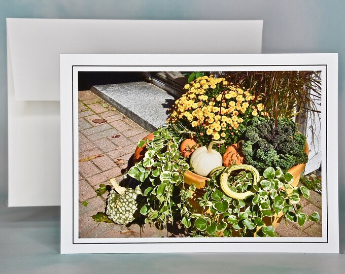 Autumn - Fall Photo Note Card - Blank Note Card - Pumpkins, Gourds and More  53-0543