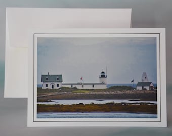 Coastal Photo Note Card - Blank Note Card - Goat Island Lighthouse, Maine  71-1968N