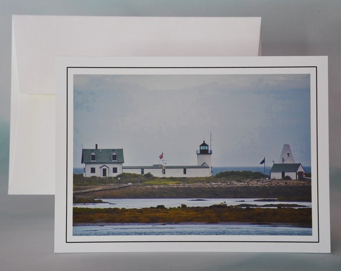 Coastal Photo Note Card - Blank Note Card - Goat Island Lighthouse, Maine  71-1968N