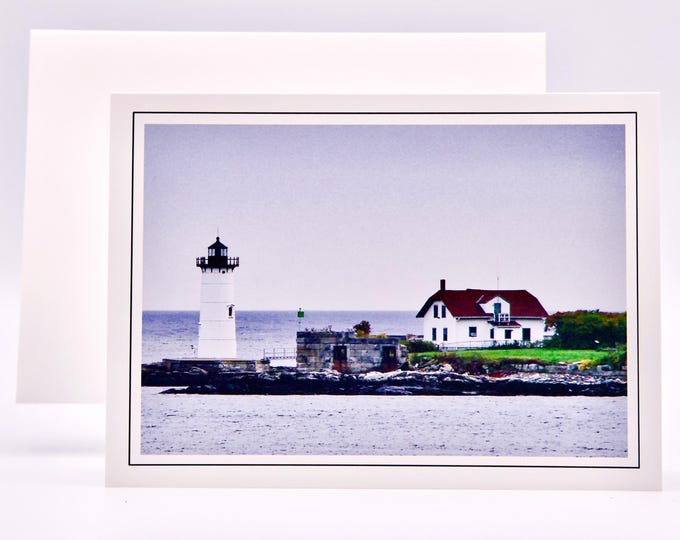 Lighthouse Note Card - Fort William & Mary Light - Blank Note Card  71-0063