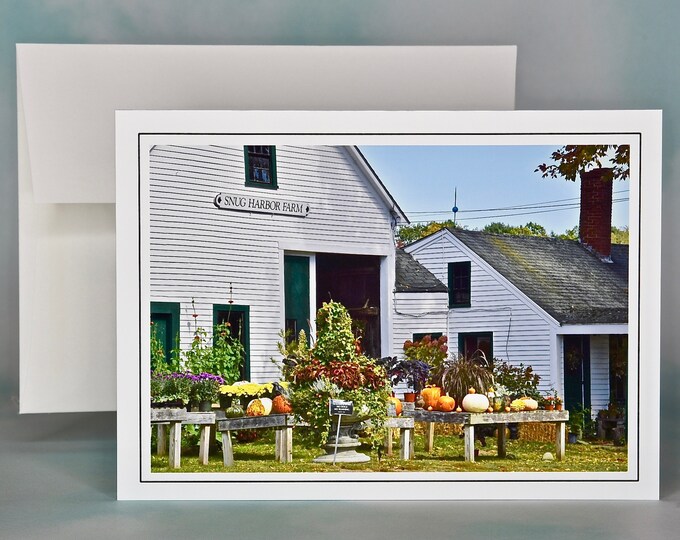 Autumn - Fall Photo Note Card - Blank Note Card - Farmstand Harvest  53-0403