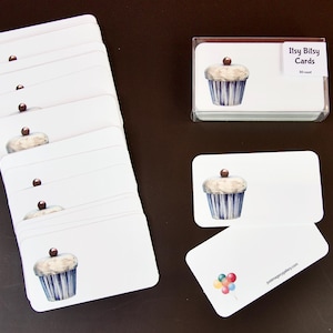 "Kleine Grußkarten - ""Itsy Bitsy"" Karten - Personal Size Notecards - 50 ct. - Cupcake/Luftballons - 22-0010
