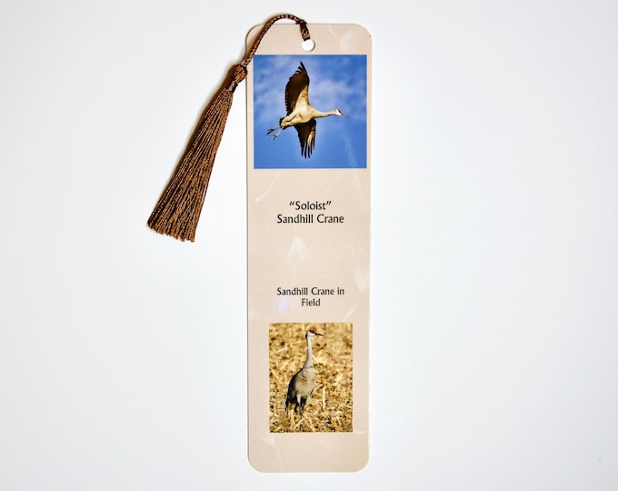 Handcrafted Bookmark - "Soloist" Sandhill Crane - 10-7536