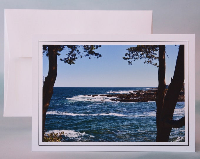 Coastal Photo Note Card - Blank Note Card - Marginal Way View - Maine Coastal Scene  71-7199N