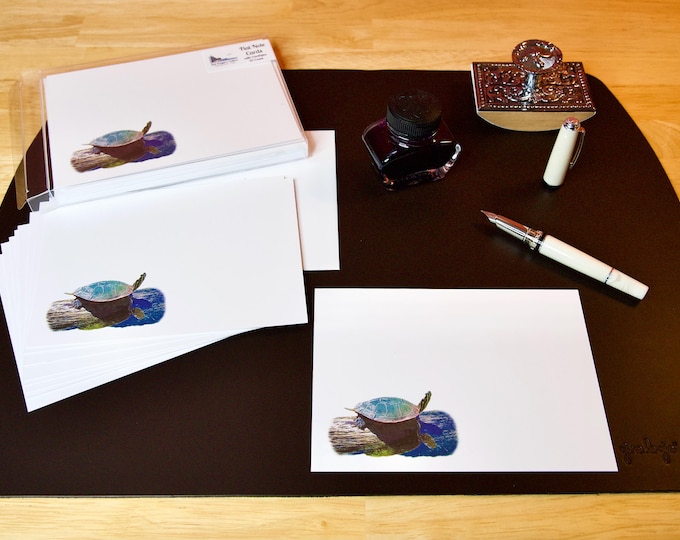 Nature Inspired FLAT notecards with envelopes, 10 ct. - Painted Turtle - 41-0050
