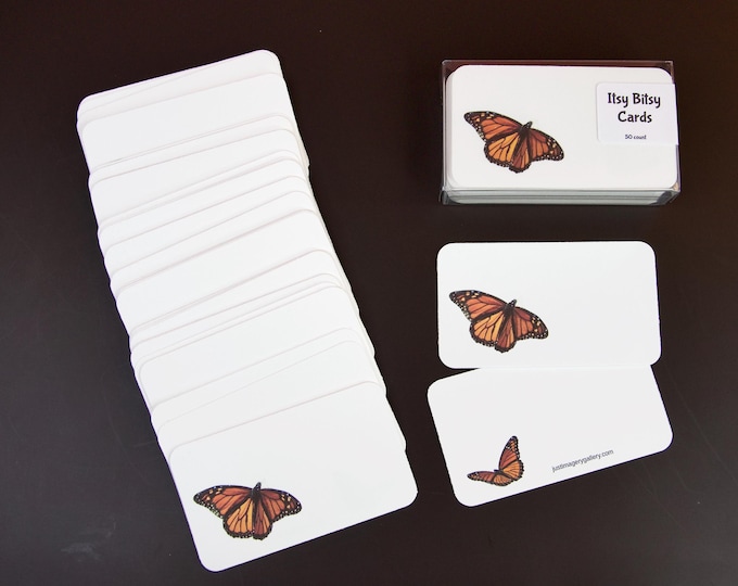 Small Note Cards - “Itsy Bitsy Cards” - Personal Size Notecards - 50 ct. - Monarch Butterflies - 22-0020