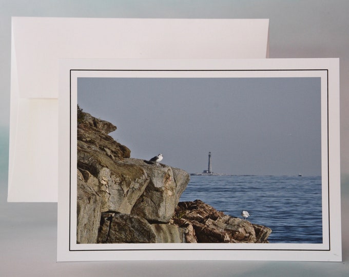 Coastal Note Card - Blank Note card - Lighthouse View