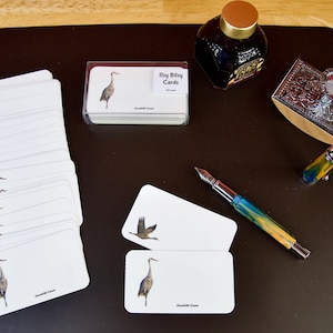 Kleine notitiekaarten - "Itsy Bitsy Cards" - notitiekaarten van persoonlijk formaat - 50 kt. - Sandhill-kraanvogel - poseren - 22-0040