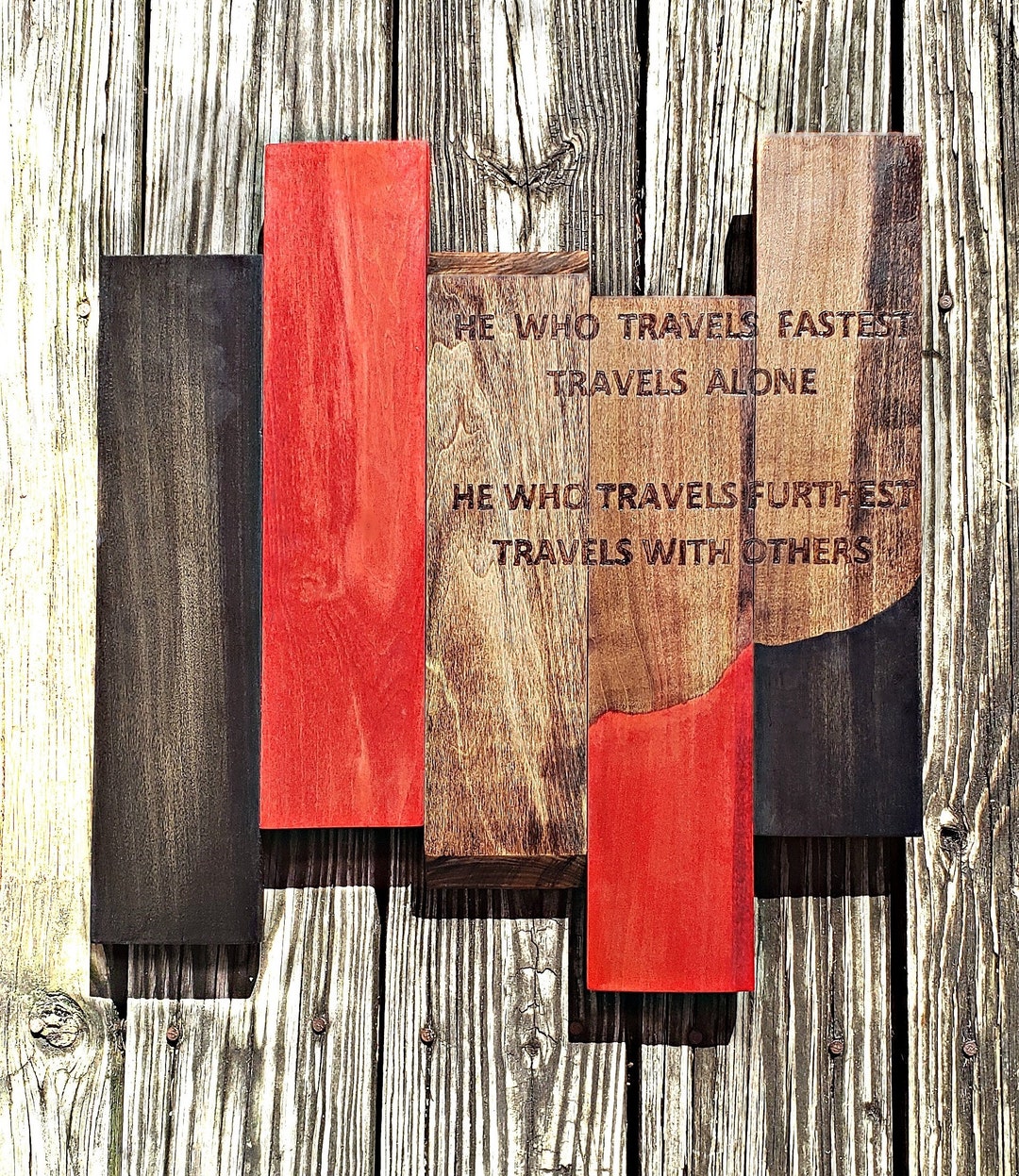 Wood Wall Art/ Hanging Rustic Decor/ Etsy