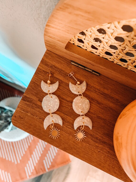 Opal clay earrings hotsell