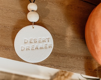 Desert Dreamer Essential Oil Car Diffuser | Polymer Clay | Oil Diffuser | Car Charm | Boho Car Accessory | Clay Diffuser | Air Freshener |