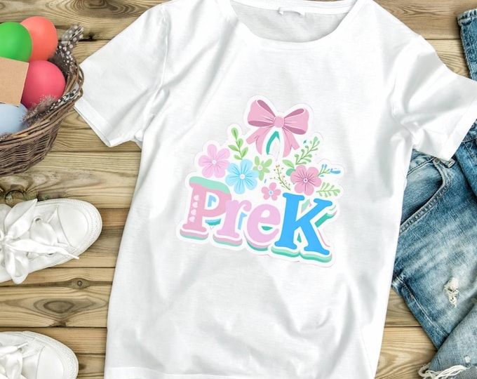 Preppy Back to School Floral PNG Bundle, Cute Grade Level Clipart, Pastel Kindergarten to 5th Grade Lettering, First Day of School PNG