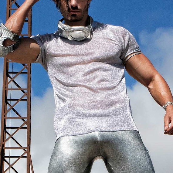 Sexy Men's Fishnet Mesh Shirt See 