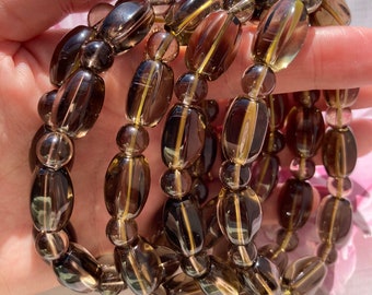 Natural Smoky Quartz Crystal Bracelet: Healing Chakra Jewelry