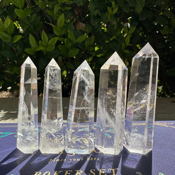 Clear Quartz Tower, Clear Quartz Point, Clear Stone, Polished Quartz Point, Clear Crystal, Clear Quartz, Crystal Healing Natural Quartz