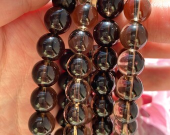 Natural Smoky Quartz Crystal Bracelet: Healing Chakra Gemstone