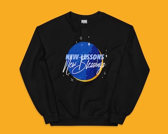 Positive Energy Sweatshirt | Blessings Shirt, Positive Affirmations Sweatshirt, Positive Sayings shirt, Inspirational Sweater, Moon Sweater