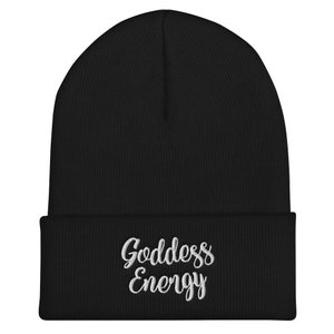 Goddess Energy Beanie Black Girl Magic, Spiritual Hat, Divine Feminine, Spiritual Black Girls, Black is Beautiful, Black Owned, Goddess image 6