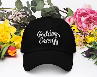 Goddess Energy Hat | Spiritual Hats, Black Girl Hat, Black Girl Magic, Goddess Vibes Hat, Black Women Cap, Adjustable Dad Hat, Good Vibes