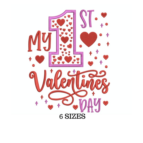 Valentine Embroidery, Valentine Design, Love Embroidery, Little Valentine, 1st Valentines Day, Girl Embroidery