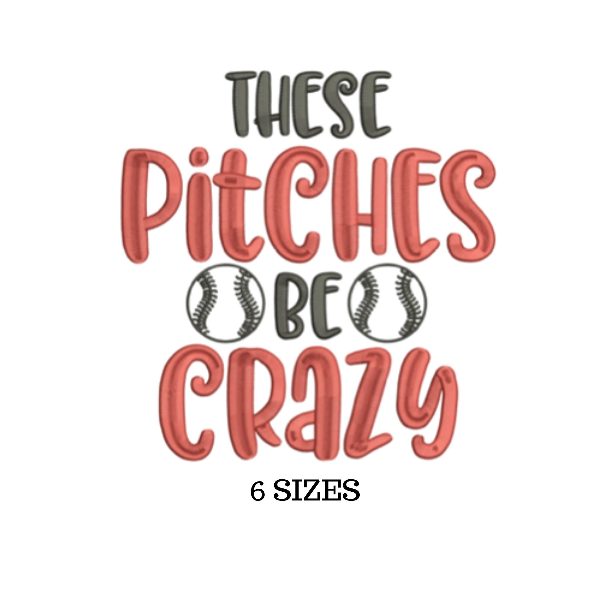 Baseball Embroidery Softball Embroidery Softball Design Etsy